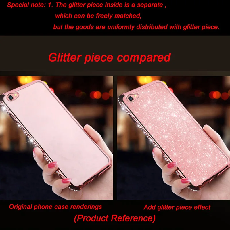 Luxury Plating Glitter Diamond Silicone Case For Samsung Galaxy S9 S8 Plus S7 Edge Note 9 8 Cell Phone Two in one Cover | Мобильные