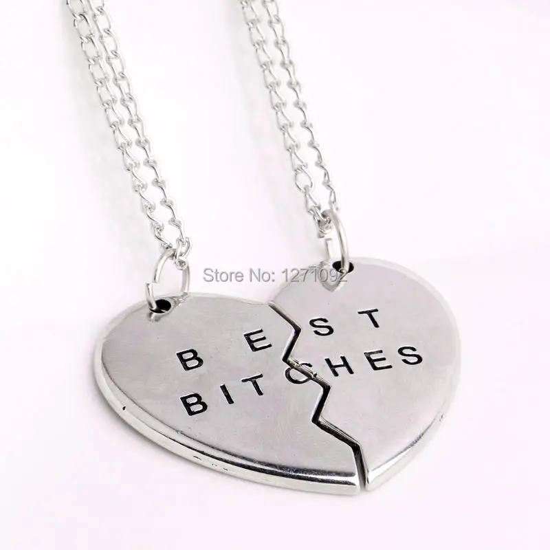 Индивидуальная подвеска в виде разбитого сердца 2 шт. ожерелье BFF лучшие ожерелья
