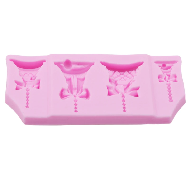 DIY 3D Рождественские колокольчики силиконовая форма для торта кухонная выпечки