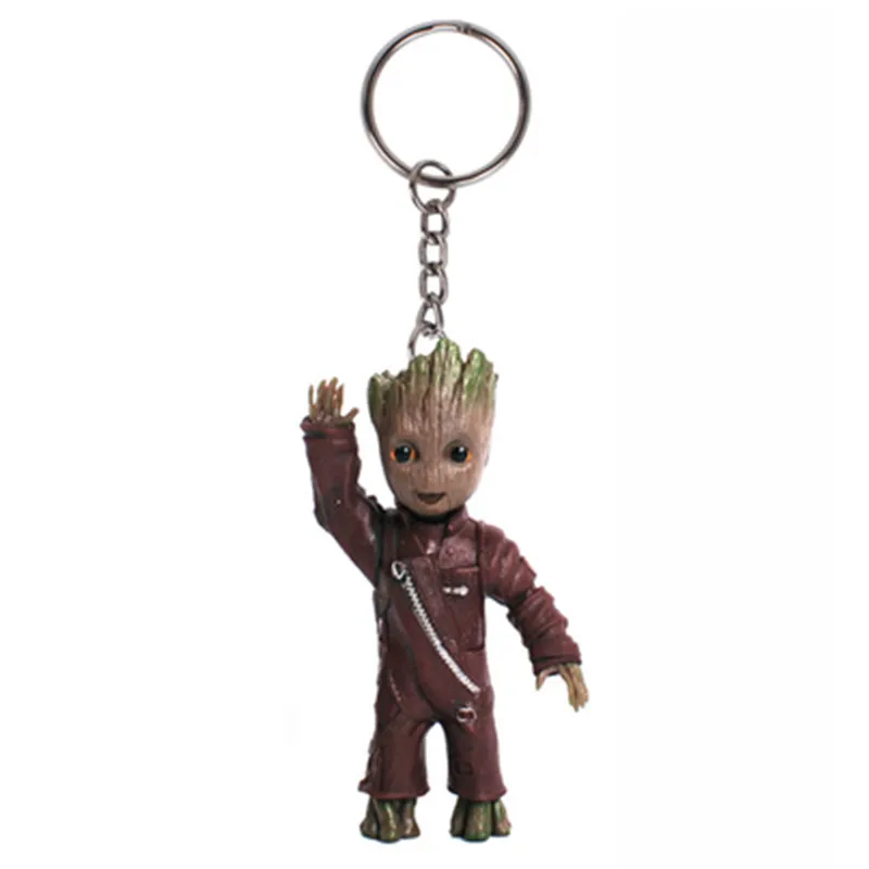 [Новинка] Baby Groots дерево человек фигура игрушки брелок кулон стражи Галактики танцы фильм фигурки подвески для игрушек ожерелье подарок
