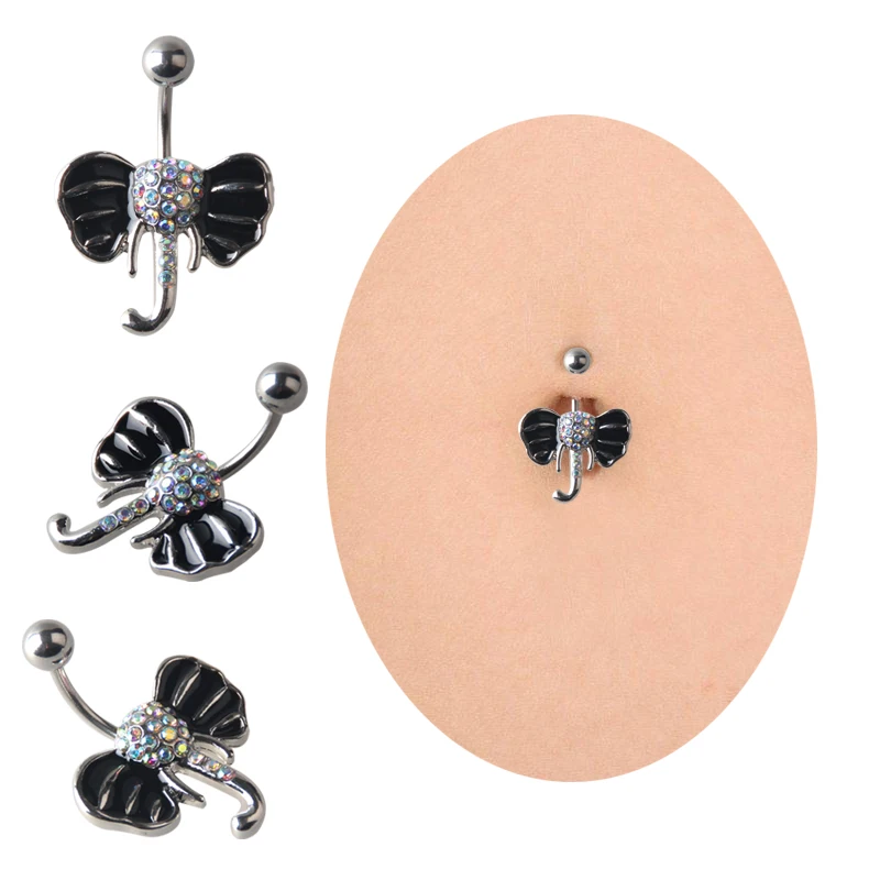 Новинка 2017 милые украшения для пирсинга головы слона очень красивые кольца на