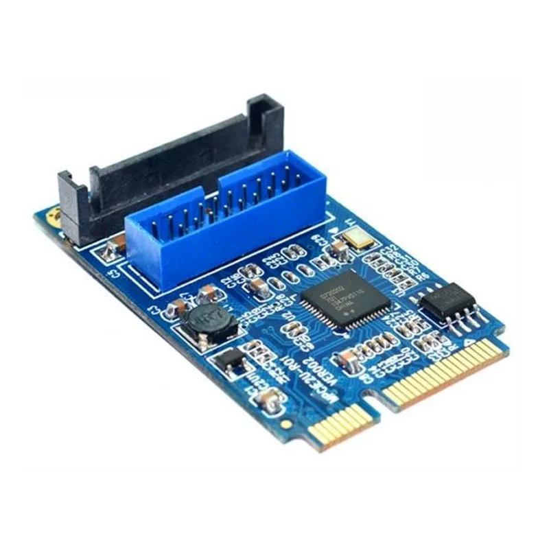 

Motherboard Mini PCI Express to Dual USB 3.0 19-pin Expansion Card Adapter PCI-E to 2 ports USB 3.0 SATA Adapter XXM