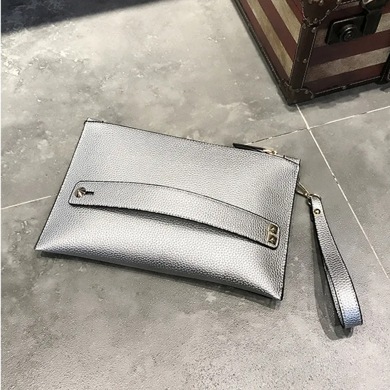 Модные женские сумки однотонные клатчи на каждый день новые модные мягкие молнии