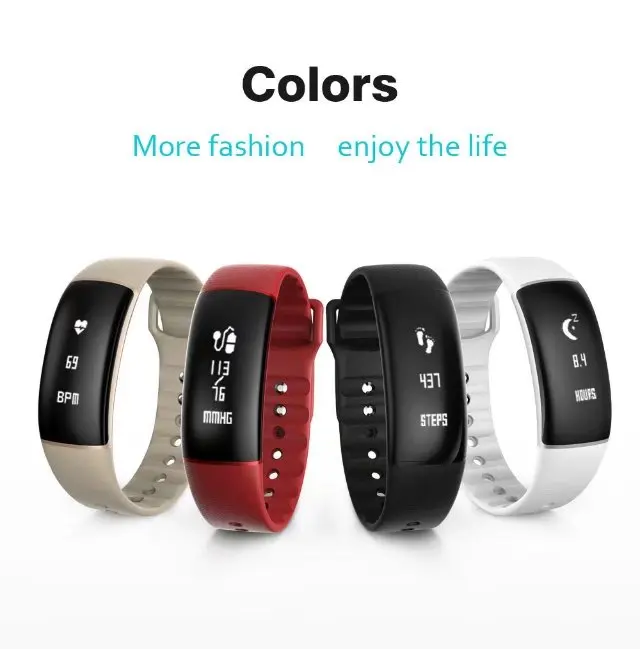 A69 Smart Wristbands 24H Automatically Heart Rate Blood Pressure Monitor Pedometer Speed Measurement Activity Tracker Bracelet |