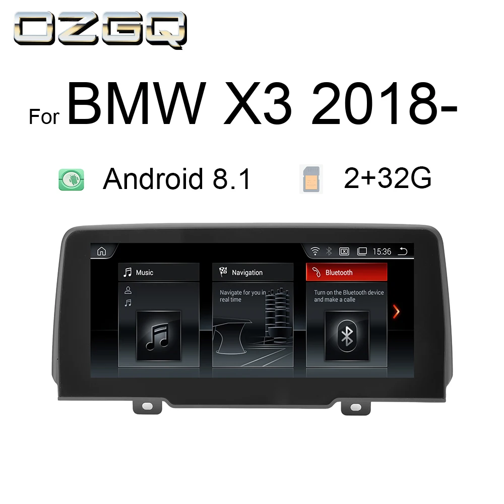 OZGQ 10 25 ''Android 8 1 Plug and Play автомобильный Стерео Авторадио плеер для 2018 BMW X3 серии EVO