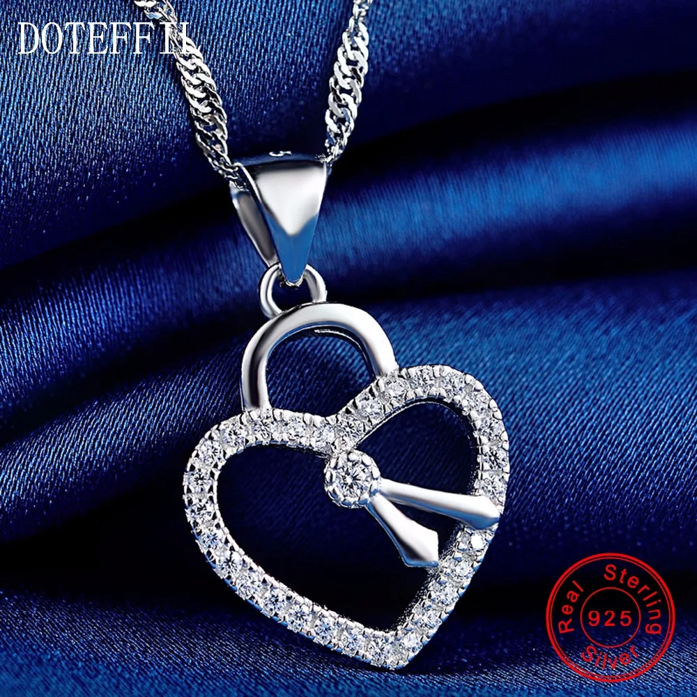 Ожерелье с подвеской в виде сердца из серебра 925 пробы | Украшения и аксессуары