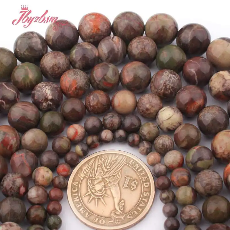 4 6 8 10 12mm Round Multicolor Rainfrest Agates Natural Stone Beads For DIY Necklace Bracelets Jewelry Making 15&quot Free Shipping |