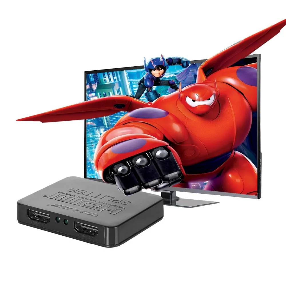 1080P 3D Mini 1x2 Переходник hdmi разветвитель ps3 2 в 1 выход spdif 0 видеопереключатель