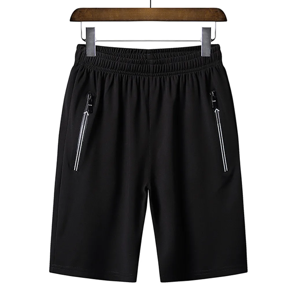 Men Summer Solid Color Casual Male Shorts Bermuda Masculina Men Shorts Quick Dry Bermuda Casual Jogger Short Pant Men