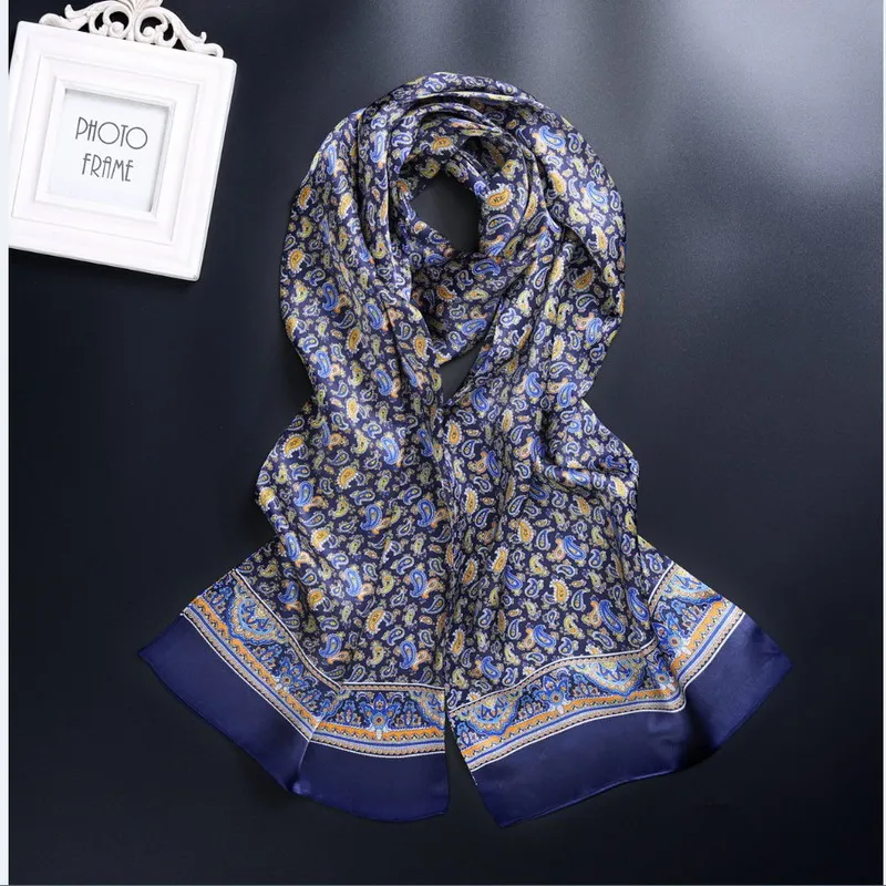 New Vintage Silk Men Cravat Scarf Fashion paisley check flowers 2 Layer dot Pure Silk Satin Neckerchiefs 75 colors #4055