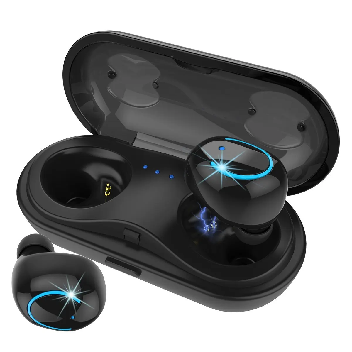 

Q18 TWS Mini wireless Bluetooth Earphone 3D Stereo Sound noise canceling earbuds Sweatproof Sport headset with Charging Case