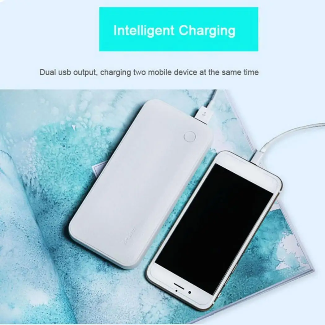 Мода портативный большой емкости двойной USB ручной выход мощность DC 5V 1A банк 70%