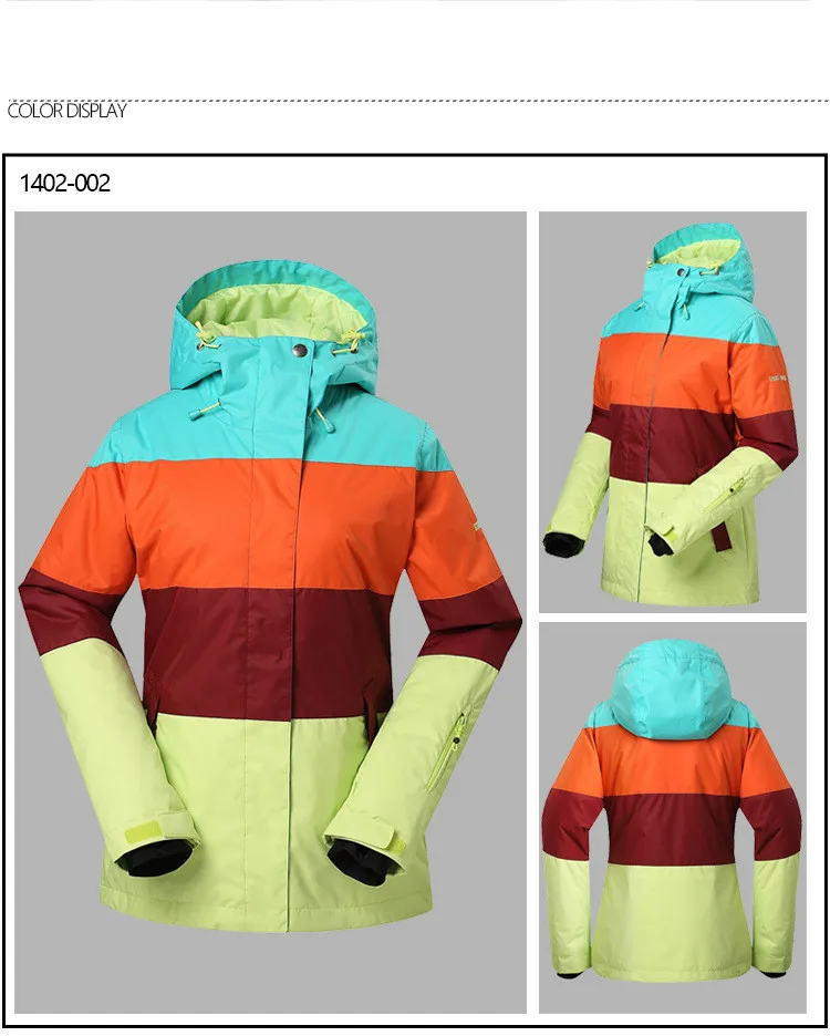 

GSOU SNOW Women's Ski Suit Winter Warm Waterproof Windproof Breathable Ski Jacket Single Double Board Cotton Clothes