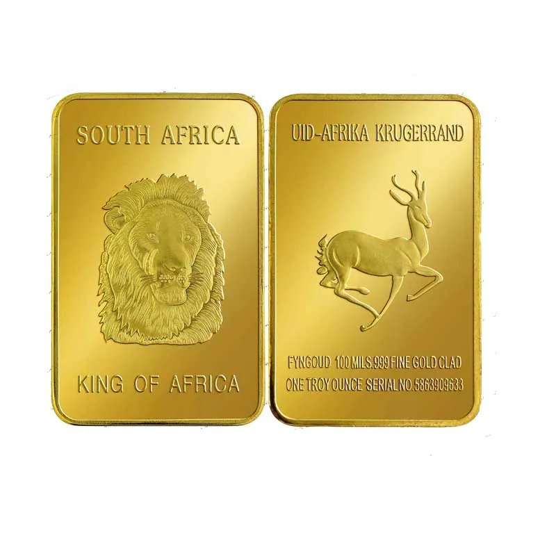 Бесплатная доставка Золотой талисман Krugerrand KING OF AFRICA сувенир|golden replicas|king golden |