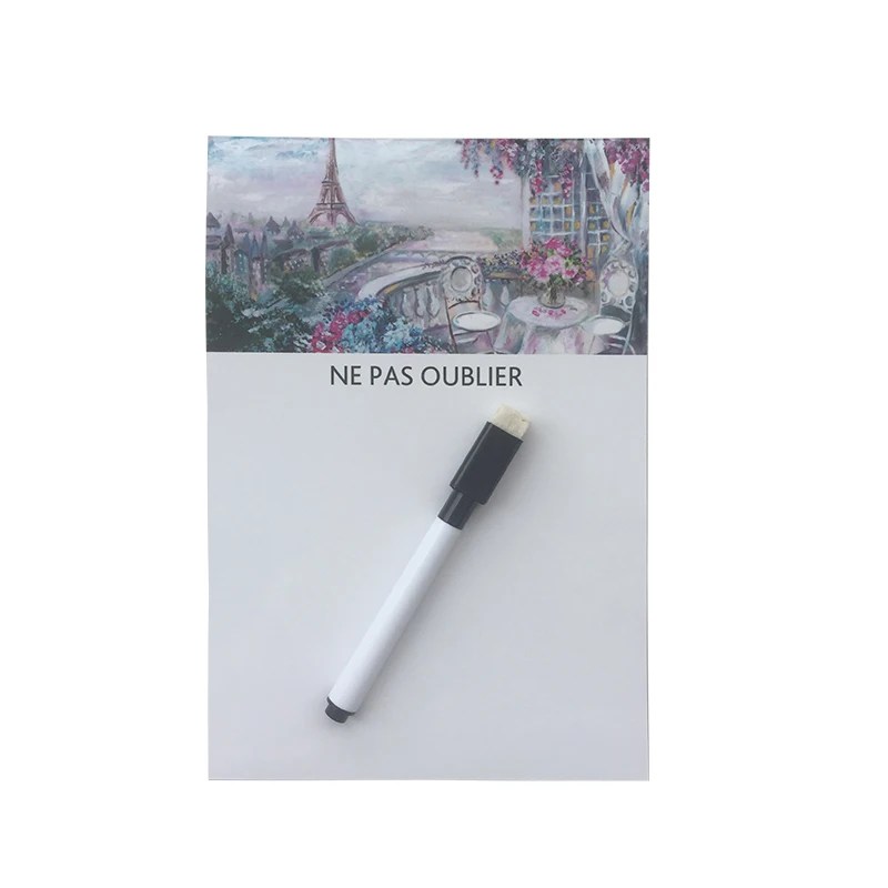 Печатная сухая стираемая Гибкая магнитная доска с пейзажем/доска для