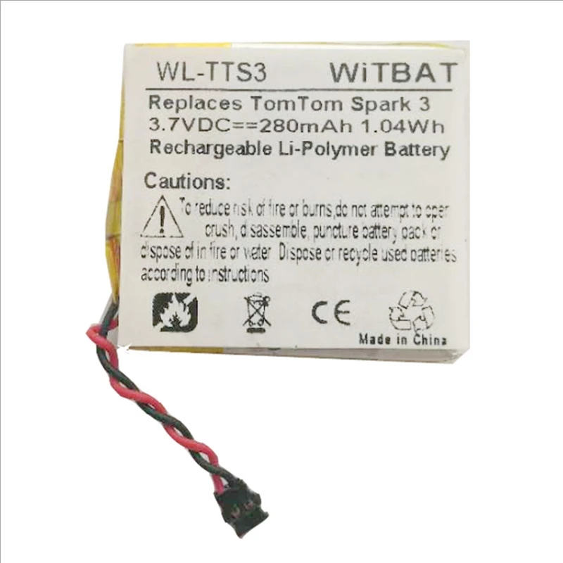 

10 шт./лот TTVXO для 280 мАч TomTom Spark 3 Smartwatch батарея PP332727