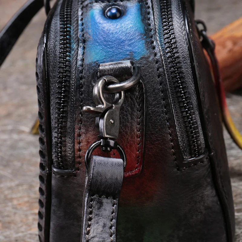 Сумка через плечо из натуральной кожи винтажная женская сумка-мессенджер