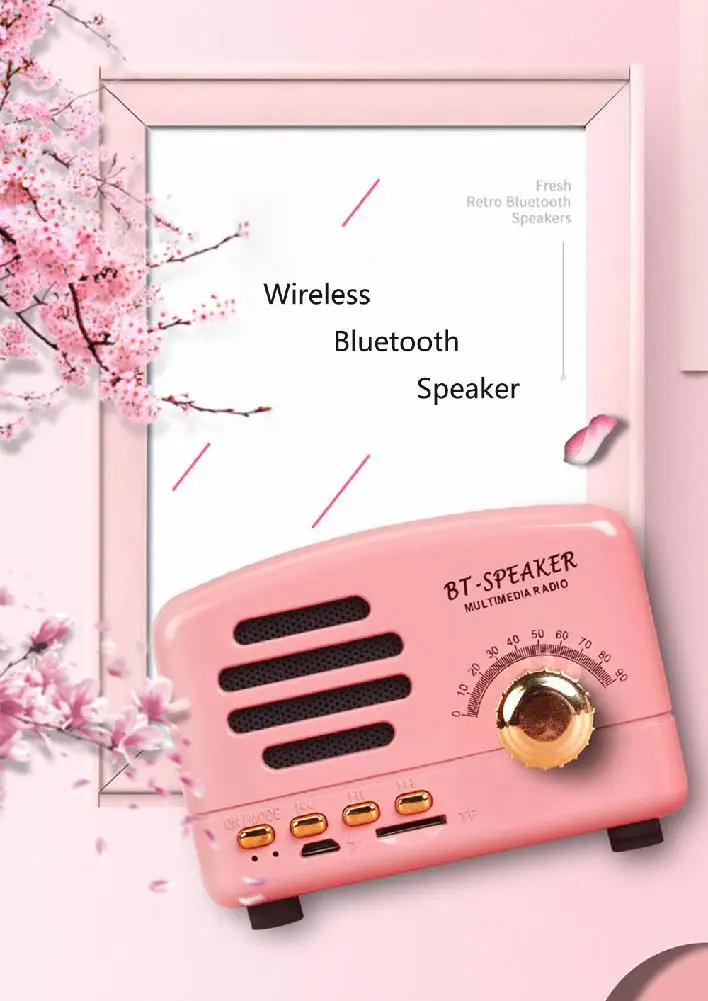 Ostart ретро портативный Bluetooth динамик Ретро Мини Портативный беспроводной Bluetooth динамик радио USB/TF карта музыкальный плеер Музыкальная Коробка