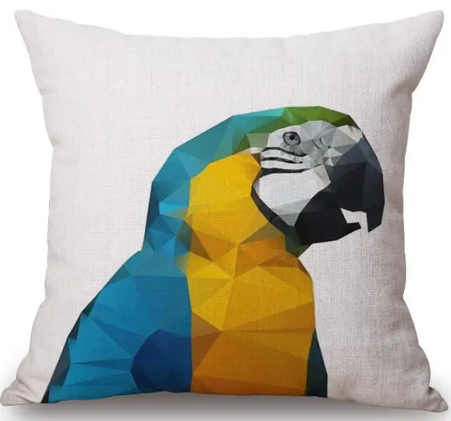 Льняной чехол для подушки с 3D рисунком фламинго Чехол автомобильного дивана