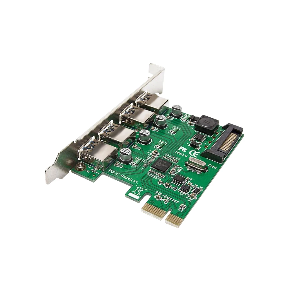 PCI E до четырех портов USB3.0 интерфейс расширения карты Express адаптер карта 15PIN для