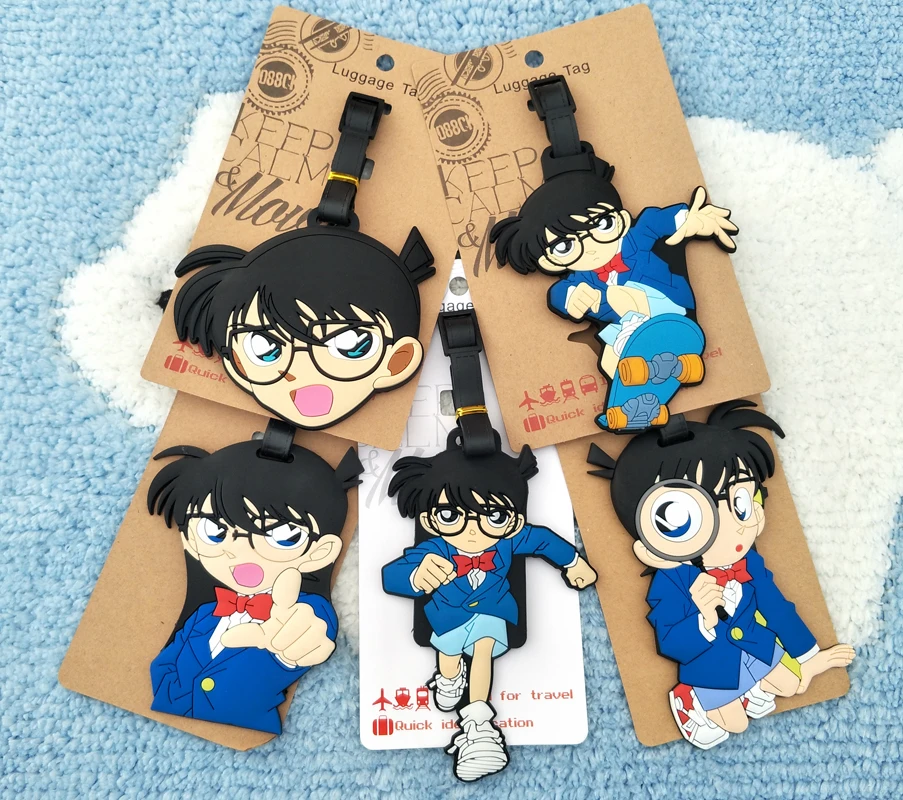 

IVYYE Detective Conan Q Anime Travel Accessories Luggage Tag Suitcase ID Address Portable Tags Holder Baggage Labels New