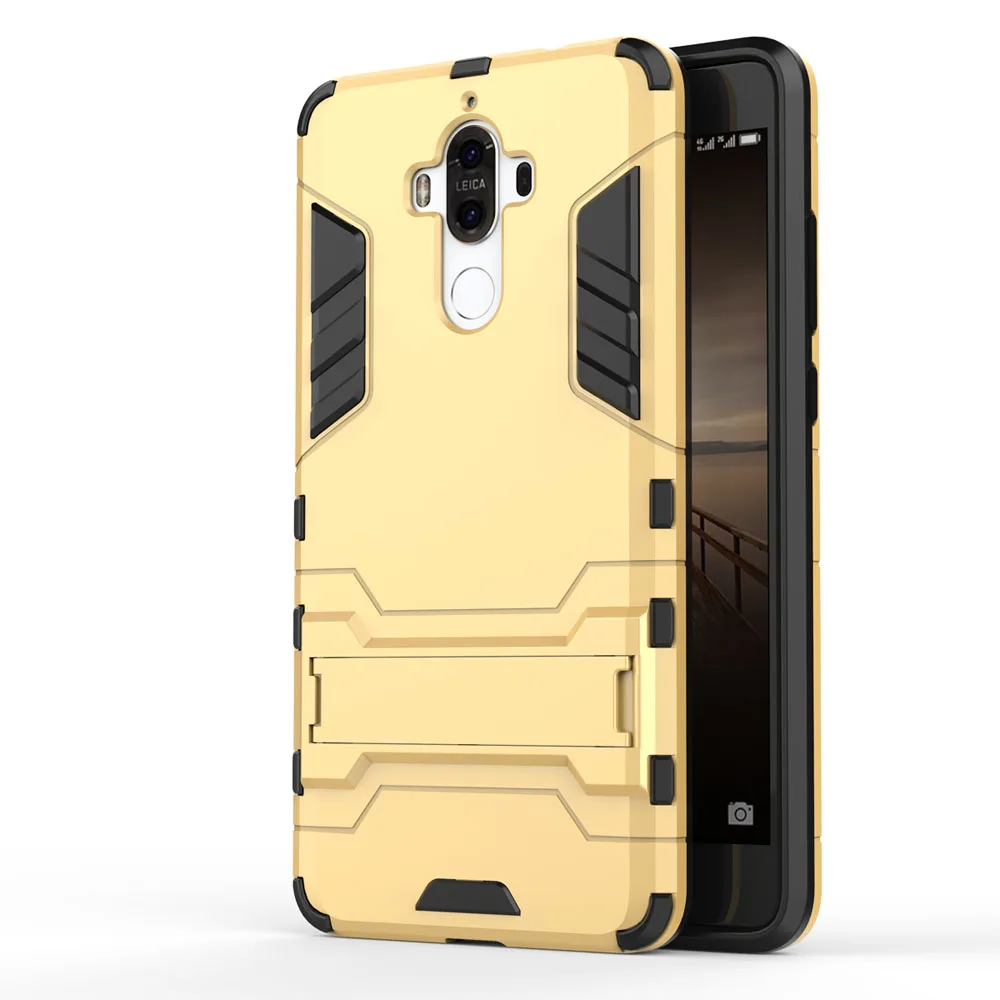 Для Huawei Коврики 9 двойной Слои Жесткий ПК резиновая Гибридный Панцири чехол с