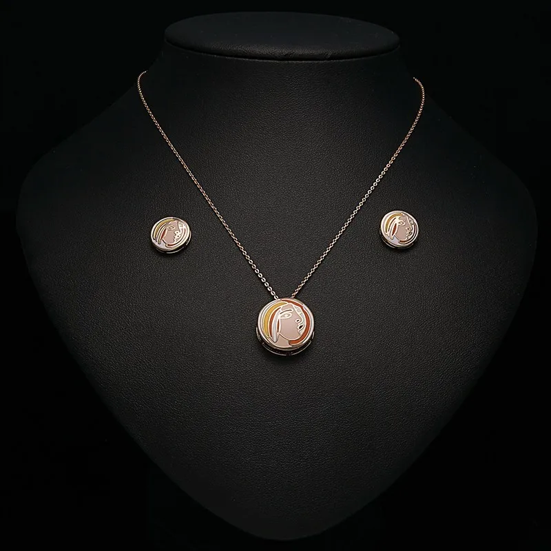 Ювелирные изделия R &amp X ожерелье/серьги сердца Модные женские наборы модные