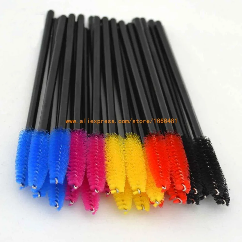 300 шт. одноразовые щеточки для ресниц из синтетического волокна разных цветов
