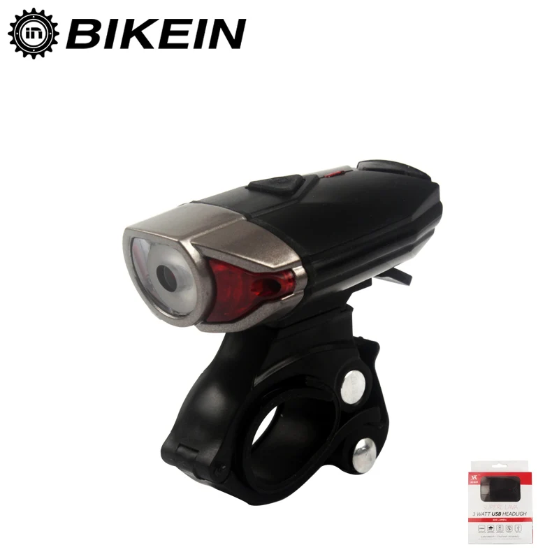 BIKEIN 2017 Super Bright 300 Lumens USB Charging Bicycle LED Headlight Mountain/Road Bike Helmet Front Safety Lamp Flashlight|bicycle led