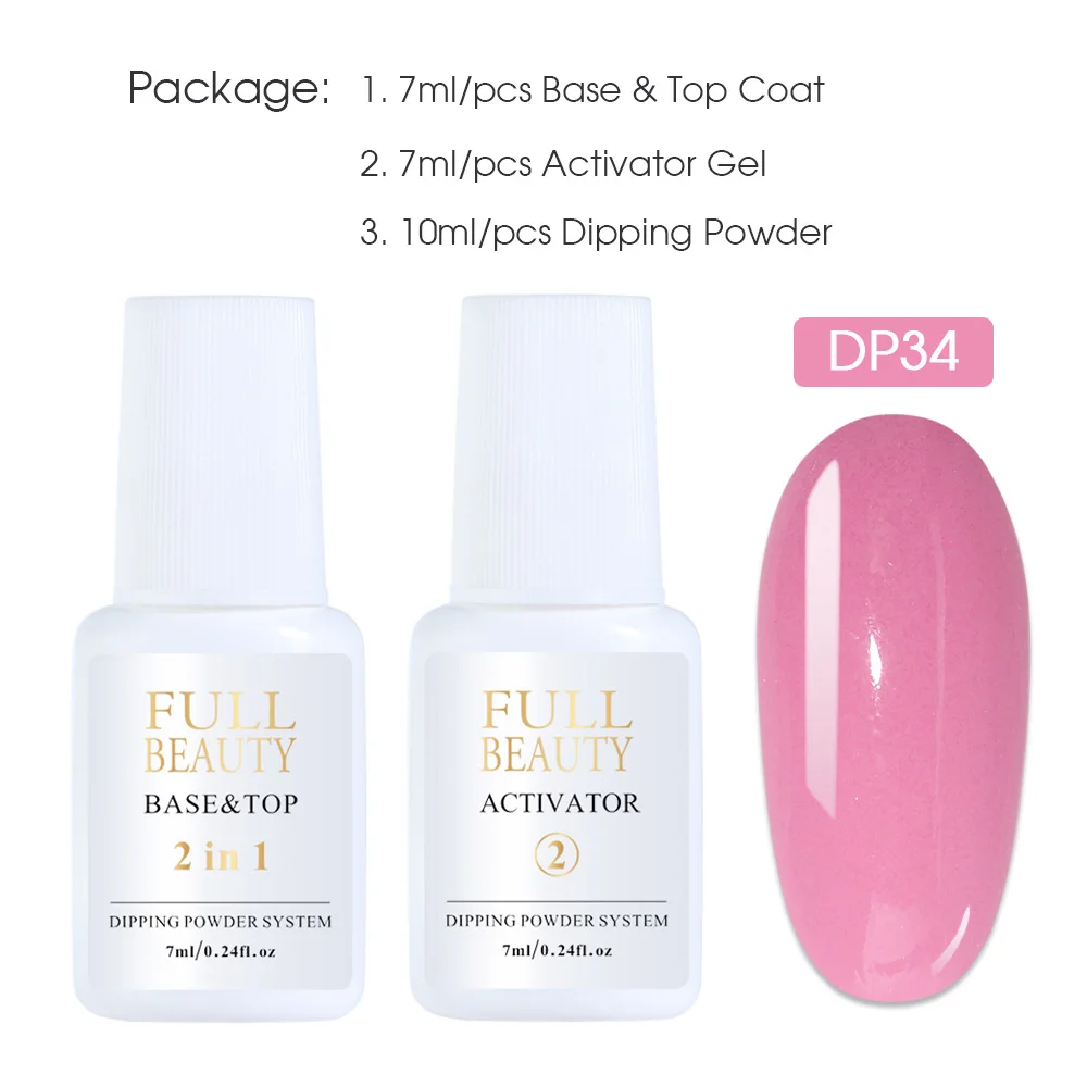 DP34 and 2 Gel 1 шт. лак для ногтей с порошковой пудрой, пигмент для наращивания ногтей, блестящий Гель-лак для ногтей с изгибом от пыли, быстро сохнет без хлопьев лампы, BEDP31-44 - Цвет: DP34 and 2 Gel