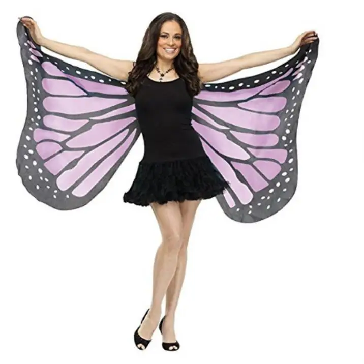 Недорогая накидка бабочка Monarch крылья одного размера красочные из полиэстера