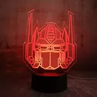 Optimus Prime, игрушки для мальчиков, Трансформеры, 3D Светодиодная иллюзия, настольный RGB ночник, красочная лампа, детские игрушки для мальчиков на день рождения