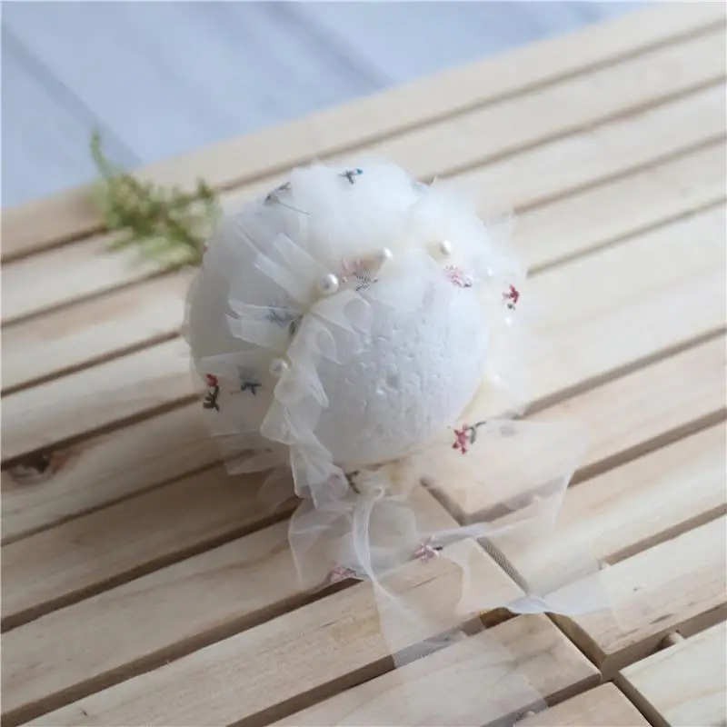 Baby Photography Hat Newborn Lace Cap White Ruffle Bonnet for Photoshoot Infant Beanie | Детская одежда и обувь