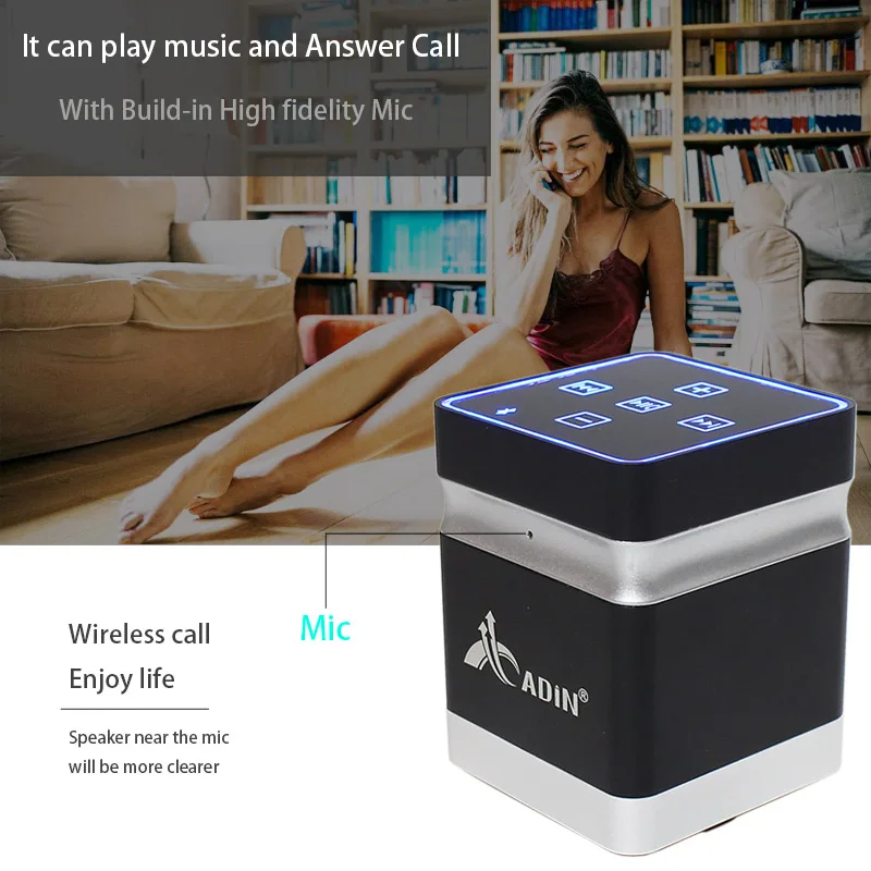 Adin Bluetooth динамик резонанс и вибрация 26 Вт беспроводные портативные музыкальные