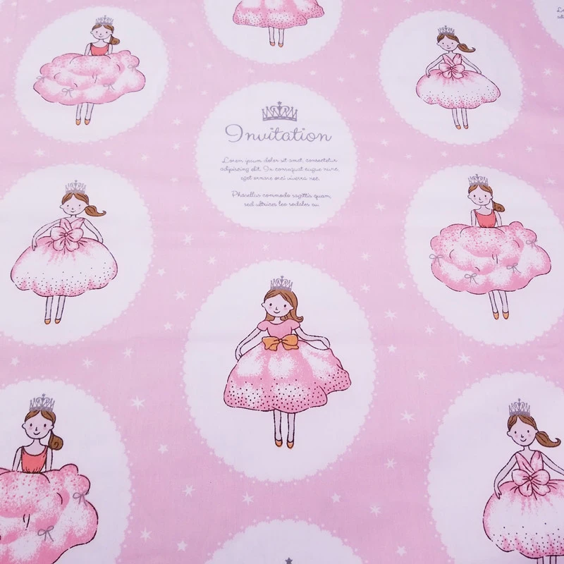 Хлопковая ткань с принтом для девочек детская хлопковая Лоскутная Ткань шитья