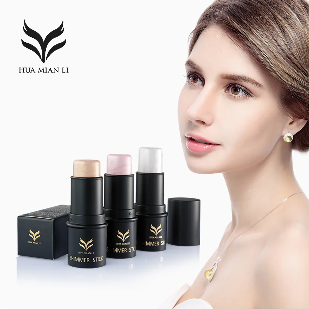 HUAMIANLI Контурная 3D Highlighter Bronzer Мерцание Для Лица Сливочное Мощность Корректор Фонд