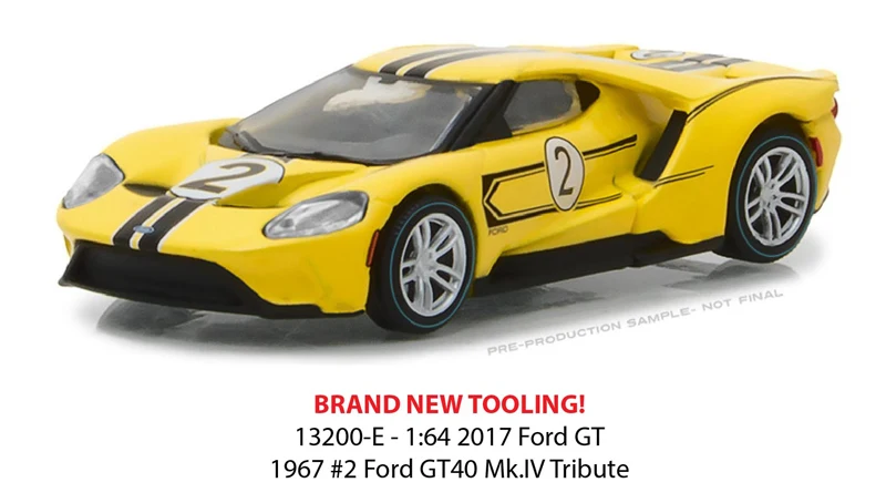 GreenLight 1:64 2017 Ford GT 1967 #2 GT40 Mk IV игрушечный автомобиль из сплава игрушки для детей