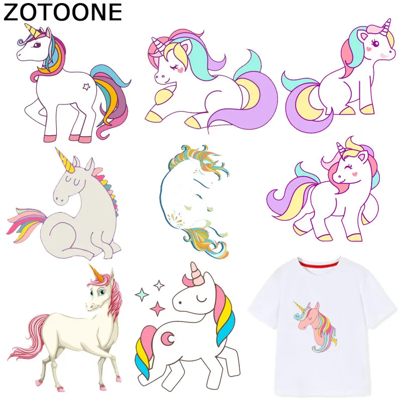 ZOTOONE милые нашивки в форме единорога утюжок на переносках для одежды футболка