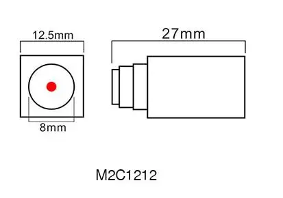 M2C1212 2,0 м ahd tvi CVI Камера цветная видеокамера 0.0001Lux/F1.2 5 V-24 V Мини cctv камера AHD TVI CVI CVBS 4 в одном аналоговая камера высокого разрешения