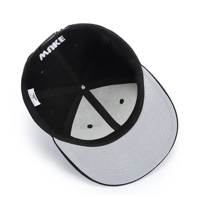 High Quality Black Snapback 3D Teeth Embroidery Hip Hop Cap Flat Bill Baseball For Men and Women | Аксессуары для одежды