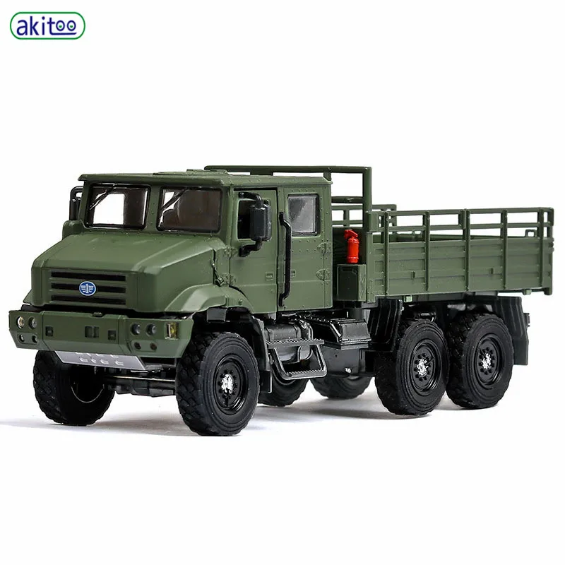 Akitoo 1:36, полностью сплав, военная модель грузовика, модель автомобиля, модель украшения-игрушка, импортные товары#2421