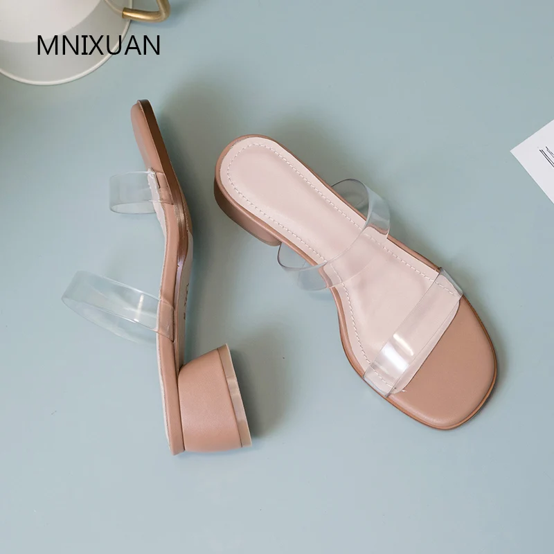 MNIXUAN/модные летние пляжные женские тапочки сандалии Новинка 2019 года Прозрачная