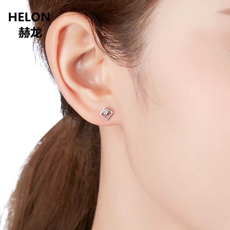 Женские серьги из белого золота 100% пробы с полным разрезом | Украшения и