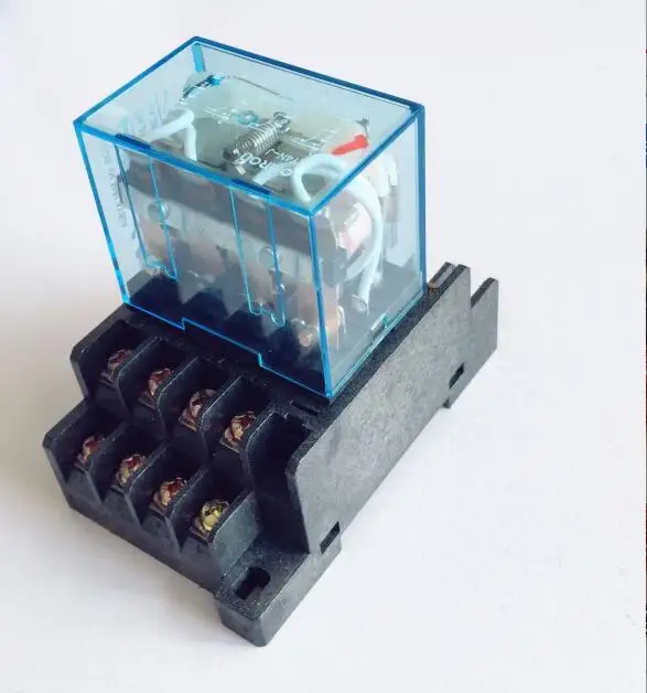 Промежуточное реле LY4NJ, маленькое электромагнитное реле с базовым 14 контактами, 12 В переменного тока, 24 В переменного тока, 24 В переменного тока, 110 В переменного тока, 220 В переменного тока