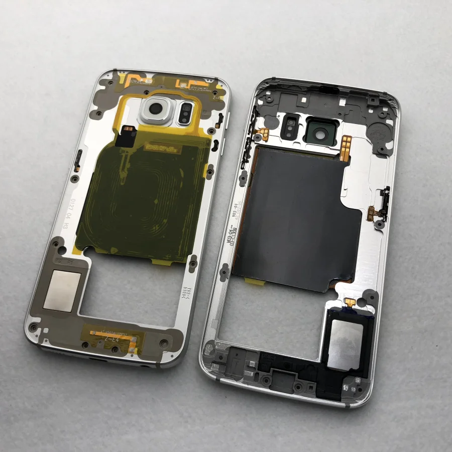 Для Samsung Galaxy S6 G920 G920F G925F G9200 задняя крышка батарейного отсека Передняя средняя рамка Edge G925 полный корпус