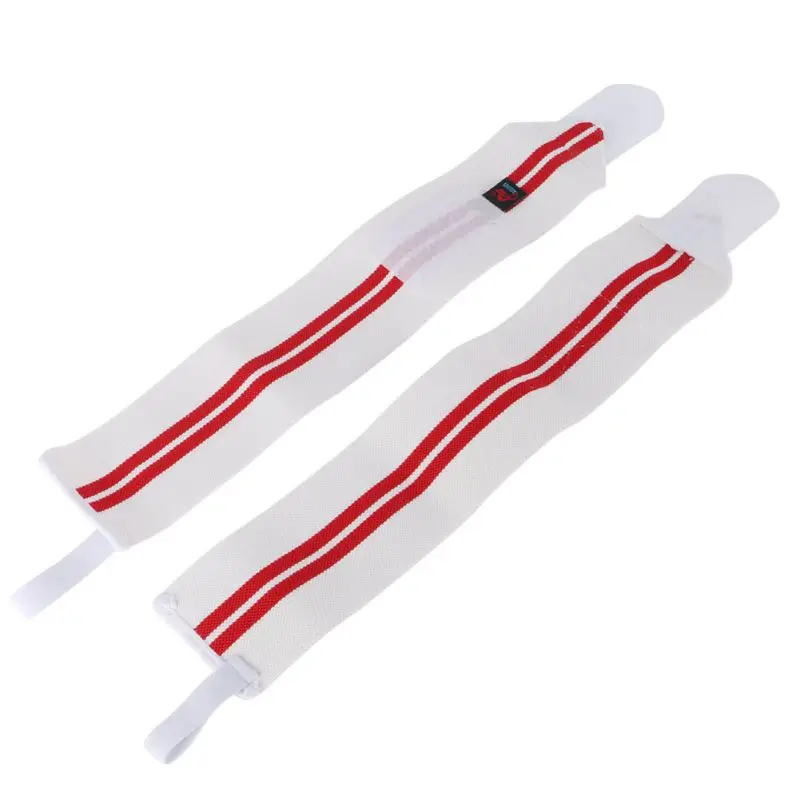White Red Профессиональный браслет для занятий тяжелой атлетикой Спортивная тренировочная повязка на руку поддержка запястья ремни обмотка и изоляция 1 пара для тренажерного зала фитнес на открытом воздухе - Цвет: White Red