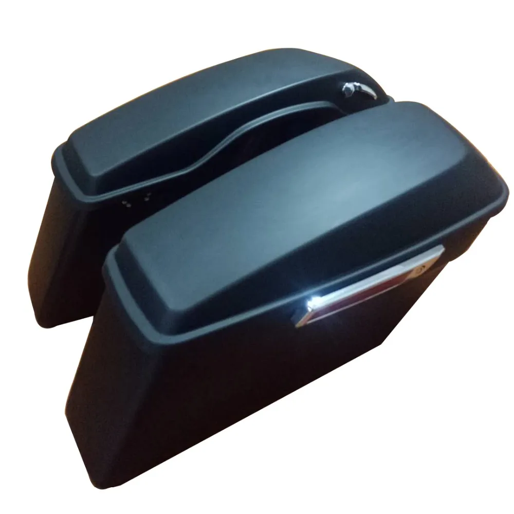 Motorcycle Vivid Black Hard Saddle Bagsflhx Trunk with Latch keys For Harley street glide electra 2014-2018 | Автомобили и