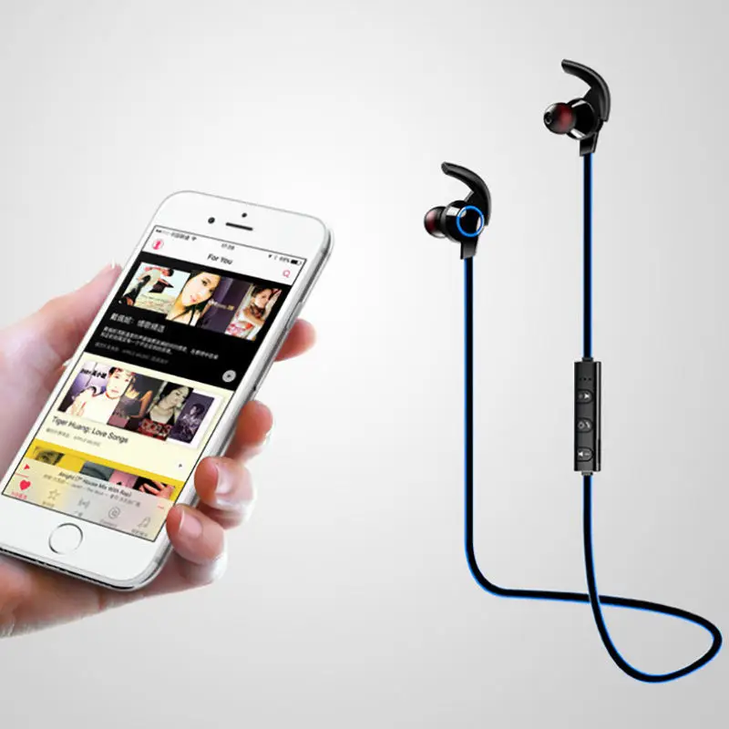 Смарт шумоподавление Спортивные Bluetooth 4 1 наушники с микрофоном для Iphone X 7P Xiaomi