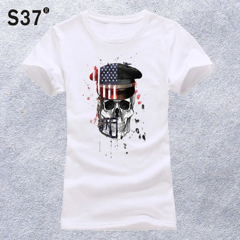 S37 Для женщин футболка Летняя забавно принт Женские Топы Повседневное короткий