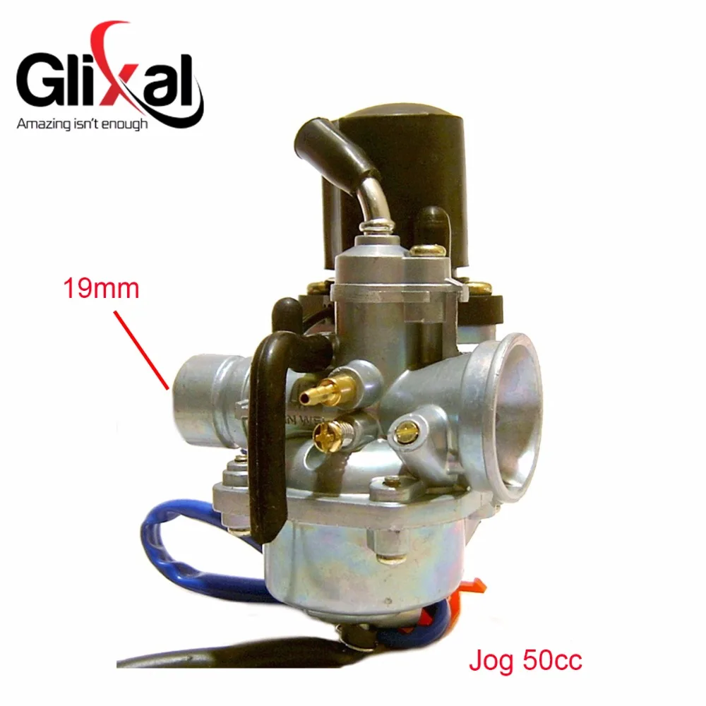 Карбюратор Glixal 1PE40QMB Jog 50cc 72cc 90cc 19 мм с электрическим дроссером для 2 х тактного